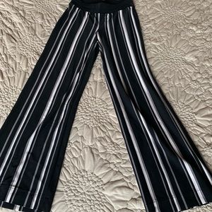 Black and white stripe pants